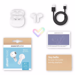 Energy Sistem StreetMusic Auricolare True Wireless Stereo (TWS) In-ear Musica e Chiamate USB tipo-C Bluetooth Bianco - Vista aggiuntiva 7