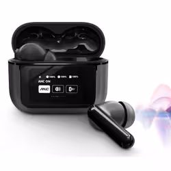 Energy Sistem Display ANC Auricolare True Wireless Stereo (TWS) In-ear Musica e Chiamate USB tipo-C Bluetooth Nero - Vista aggiuntiva 3