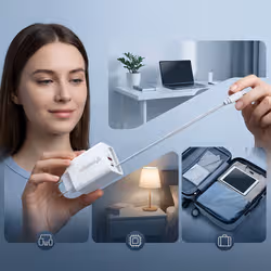 Energy Sistem Retractable Charger Universale Bianco AC Interno - Vista aggiuntiva 5