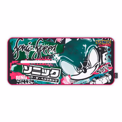Energy Sistem ESG Sonic Graffiti, Multicolore, Immagine, Gomma, Barra appoggiaferro antiscivolo, Tappetino per mouse per gioc ...