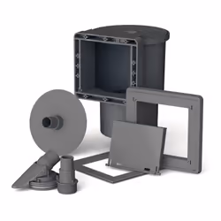 Skimmer per piscine smontabili fuori terra e interrate con parete rigida.Composto da : paratoia ,cestello e coperchio circola ...