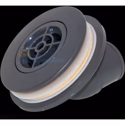 Válvula/Boquilla de retorno gris para piscinas elevadas GRE. Conexión a manguera de 38 mm. mediante abrazadera (no incluida). ...