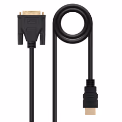 Nanocable 10.15.0502, 1,8 m, DVI, HDMI, Maschio, Maschio, Oro