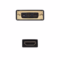 Nanocable 10.15.0502 cavo e adattatore video 1,8 m DVI HDMI Nero