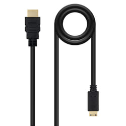 Nanocable 10.15.0902 cavo HDMI 1,8 m HDMI tipo A (Standard) HDMI Type C (Mini) Nero