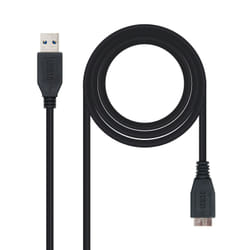 Nanocable 10.01.1102-BK cavo USB USB 3.2 Gen 1 (3.1 Gen 1) 2 m USB A Micro-USB B Nero