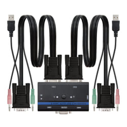 Nanocable 10.12.0001 switch per keyboard-video-mouse (kvm) Montaggio rack Nero
