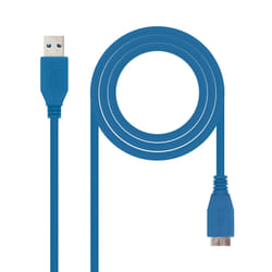 Nanocable 10.01.1101-BL cavo USB USB 3.2 Gen 1 (3.1 Gen 1) 1 m USB A Micro-USB B Blu
