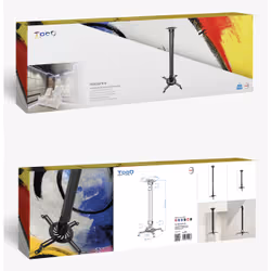 TooQ PJ3030TN-B supporto per proiettore Soffitto Nero - Vista aggiuntiva 6