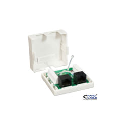 Nano Cable - Nanocable - rosetta di superficie rj45 cat.5e utp 2 prese - colore white