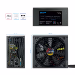 TooQ TQAPOLO-750SP alimentatore per computer 750 W 20+4 pin ATX ATX Nero - Vista aggiuntiva 4