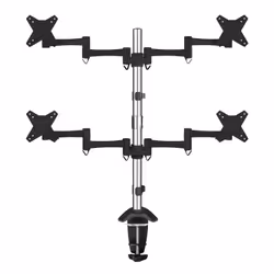TooQ DB2023TN-B, 15 kg, 33 cm (13"), 58,4 cm (23"), 100 x 100 mm, Regolazione altezza, Nero
