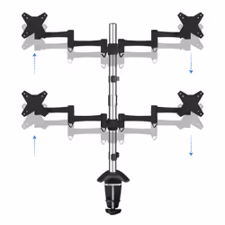 TooQ DB2023TN-B Supporti a parete per TV 58,4 cm (23") Scrivania Nero