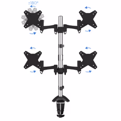 TooQ DB2023TN-B Supporti a parete per TV 58,4 cm (23") Scrivania Nero