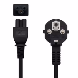 Nanocable 10.22.0302 cavo di alimentazione Nero 1,5 m CEE7/7 Accoppiatore C5 - Vista aggiuntiva 2