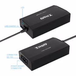TooQ TQLC-100BS01M adattatore e invertitore Auto/interno 100 W Nero - Vista aggiuntiva 3