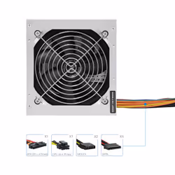 TooQ TQEP-500SSE alimentatore per computer 500 W 24-pin ATX ATX Argento - Vista aggiuntiva 4
