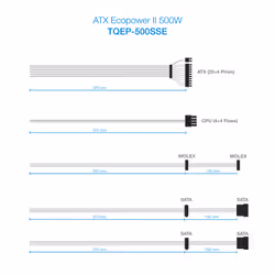 TooQ TQEP-500SSE alimentatore per computer 500 W 24-pin ATX ATX Argento - Vista aggiuntiva 6