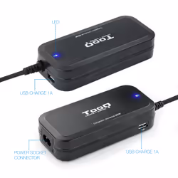 TooQ TQLC-90BS02AT adattatore e invertitore Interno 90 W Nero
