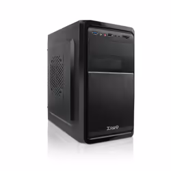 TooQ TQC-4735U3C-B, Mini Tower, PC, Nero, micro ATX, SECC, Casa/ufficio