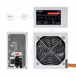 TooQ TQEP-500S-INT alimentatore per computer 500 W 24-pin ATX ATX Argento - Vista aggiuntiva 6