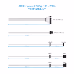 TooQ TQEP-500S-INT alimentatore per computer 500 W 24-pin ATX ATX Argento - Vista aggiuntiva 7