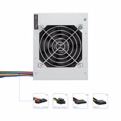 TooQ Fonte Ecopower II alimentatore per computer 500 W 20+4 pin ATX SFX Argento - Vista aggiuntiva 8