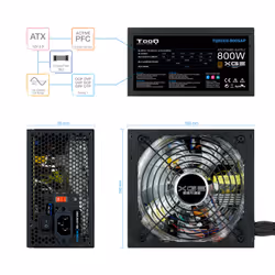 TooQ TQXGEII-800SAP alimentatore per computer 800 W 20+4 pin ATX ATX Nero - Vista aggiuntiva 4