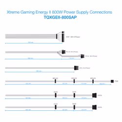 TooQ TQXGEII-800SAP alimentatore per computer 800 W 20+4 pin ATX ATX Nero - Vista aggiuntiva 6