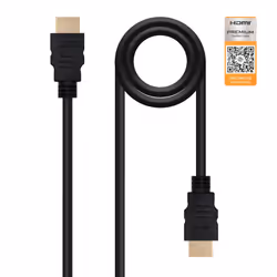 Nanocable HDMI V2.0, 1.5m, 1,5 m, HDMI tipo A (Standard), HDMI tipo A (Standard), 3840 x 2160 Pixel, Compatibilità 3D, Nero