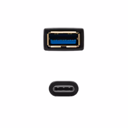 Nanocable USB 3.1, 0.15m cavo USB USB 3.2 Gen 2 (3.1 Gen 2) 0,15 m USB A USB C Nero - Vista aggiuntiva 2