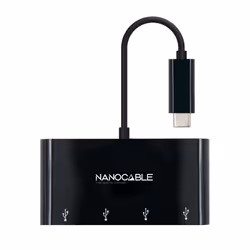 Nanocable 10.16.4401-BK, USB 3.2 Gen 1 (3.1 Gen 1) Type-C, USB 3.2 Gen 1 (3.1 Gen 1) Type-C, Nero, 0,1 m, USB, 1 pz