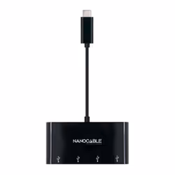 Nanocable 10.16.4401-BK hub di interfaccia USB 3.2 Gen 1 (3.1 Gen 1) Type-C Nero