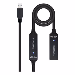 Nanocable 10.01.0313, 15 m, USB A, USB A, USB 3.2 Gen 1 (3.1 Gen 1), 5 Gbit/s, Nero
