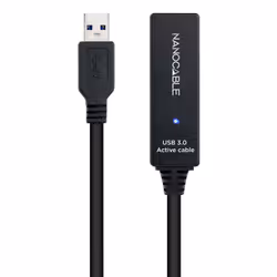 Nanocable 10.01.0313 cavo USB USB 3.2 Gen 1 (3.1 Gen 1) 15 m USB A Nero