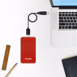 TooQ TQE-2528R contenitore di unità di archiviazione Box esterno SSD Rosso 2.5" - Vista aggiuntiva 4