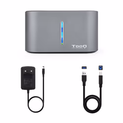 TooQ TQDS-805G docking station per unità di archiviazione USB 3.2 Gen 1 (3.1 Gen 1) Type-B Alluminio - Vista aggiuntiva 5