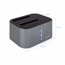 TooQ TQDS-805G docking station per unità di archiviazione USB 3.2 Gen 1 (3.1 Gen 1) Type-B Alluminio - Vista aggiuntiva 6
