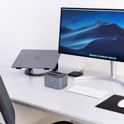 TooQ TQDS-805G docking station per unità di archiviazione USB 3.2 Gen 1 (3.1 Gen 1) Type-B Alluminio - Vista aggiuntiva 8