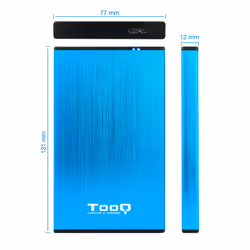 TooQ TQE-2527BL contenitore di unità di archiviazione Custodia per Disco Rigido (HDD) Nero, Blu 2.5" - Vista aggiuntiva 5