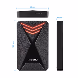TooQ TQE-2550RGB contenitore di unità di archiviazione Box esterno HDD/SSD Nero 2.5"