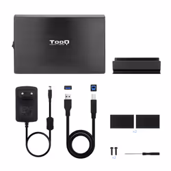 TooQ TQE-3531B contenitore di unità di archiviazione Custodia per Disco Rigido (HDD) Nero 3.5" - Vista aggiuntiva 6