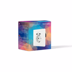 Nanocable 10.35.0010 presa energia CEE 7/3 + USB Bianco - Vista aggiuntiva 8