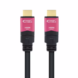 Nanocable 10.15.3725 cavo HDMI 25 m HDMI tipo A (Standard) Nero, Rosa