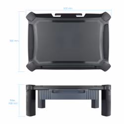 TooQ MMPSSD01 Supporti a parete per TV Scrivania Nero