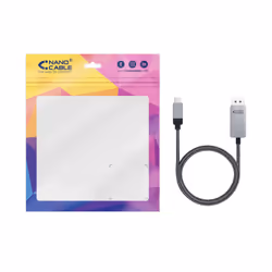Nanocable 10.15.5002 cavo e adattatore video 1,8 m USB tipo-C DisplayPort Alluminio, Nero - Vista aggiuntiva 6