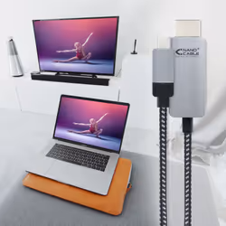 Nanocable 10.15.5103 cavo e adattatore video 3 m USB tipo-C HDMI Alluminio, Nero - Vista aggiuntiva 5