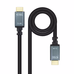 Nanocable 10.15.8002, 2 m, HDMI tipo A (Standard), HDMI tipo A (Standard), Compatibilità 3D, 48 Gbit/s, Nero