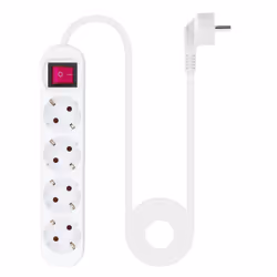 Nanocable 10.37.0004 prolunghe e multiple 1,4 m 4 presa(e) AC Interno Bianco