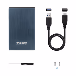 TooQ TQE-2527PB contenitore di unità di archiviazione Custodia per Disco Rigido (HDD) Nero, Blu marino 2.5" - Vista aggiuntiva 6